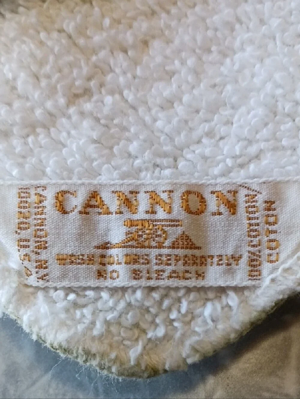 Cannon~ Vintage Floral Green & Cream Cotton Towel Set